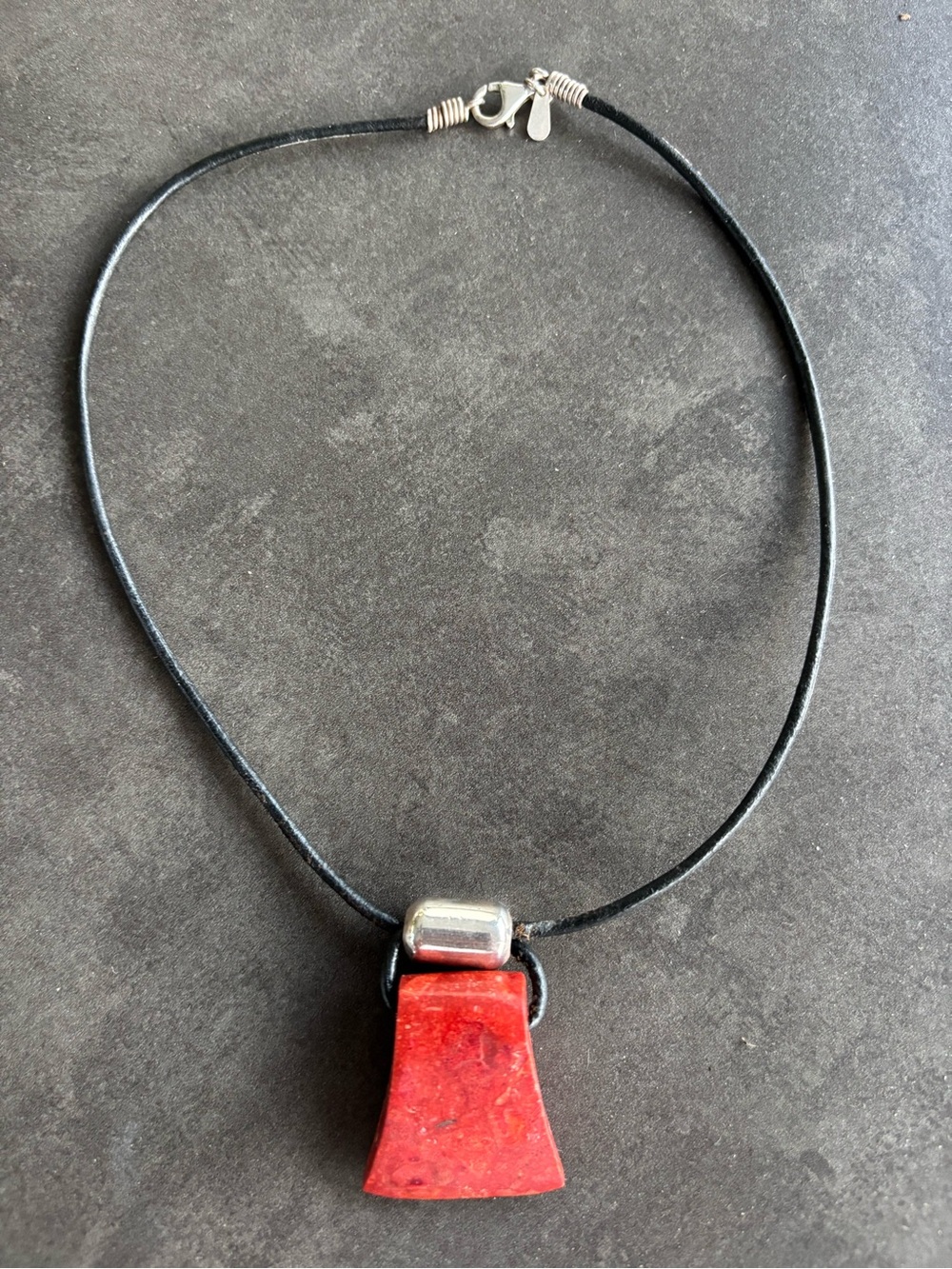 Silpada Sponge Coral Nugget Pendant Necklace. 17” long. N0965